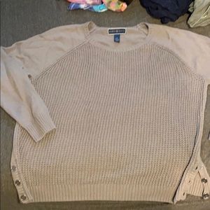 Textured waffle sweater